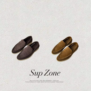 坤叔男装 Sup Zone SummerWalk手工镂空编织小牛皮乐福鞋