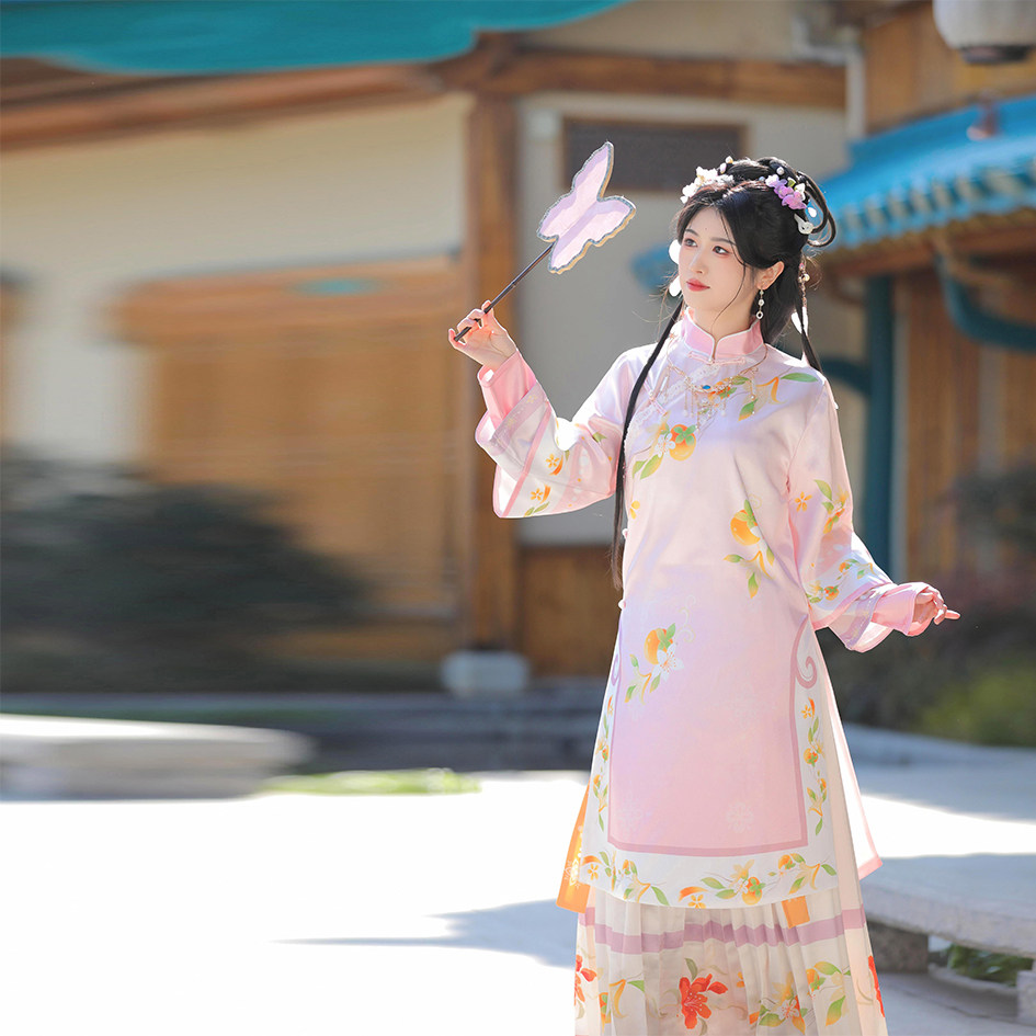 复古中式婚礼喜娘服古装女秀禾少奶奶绣花公主小姐常服明国风两件