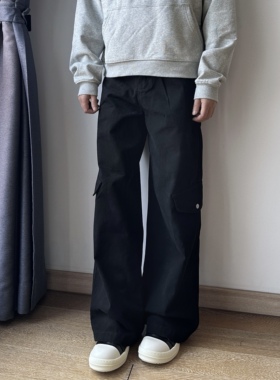 17DUP 美式复古直筒宽松工装裤男女显瘦百搭阔腿美拉德休闲裤