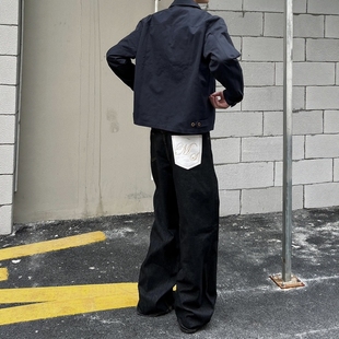 17DUP马毛冈山原牛14.5盎司秋冬水洗直筒弯刀原色牛仔裤 baggy长裤