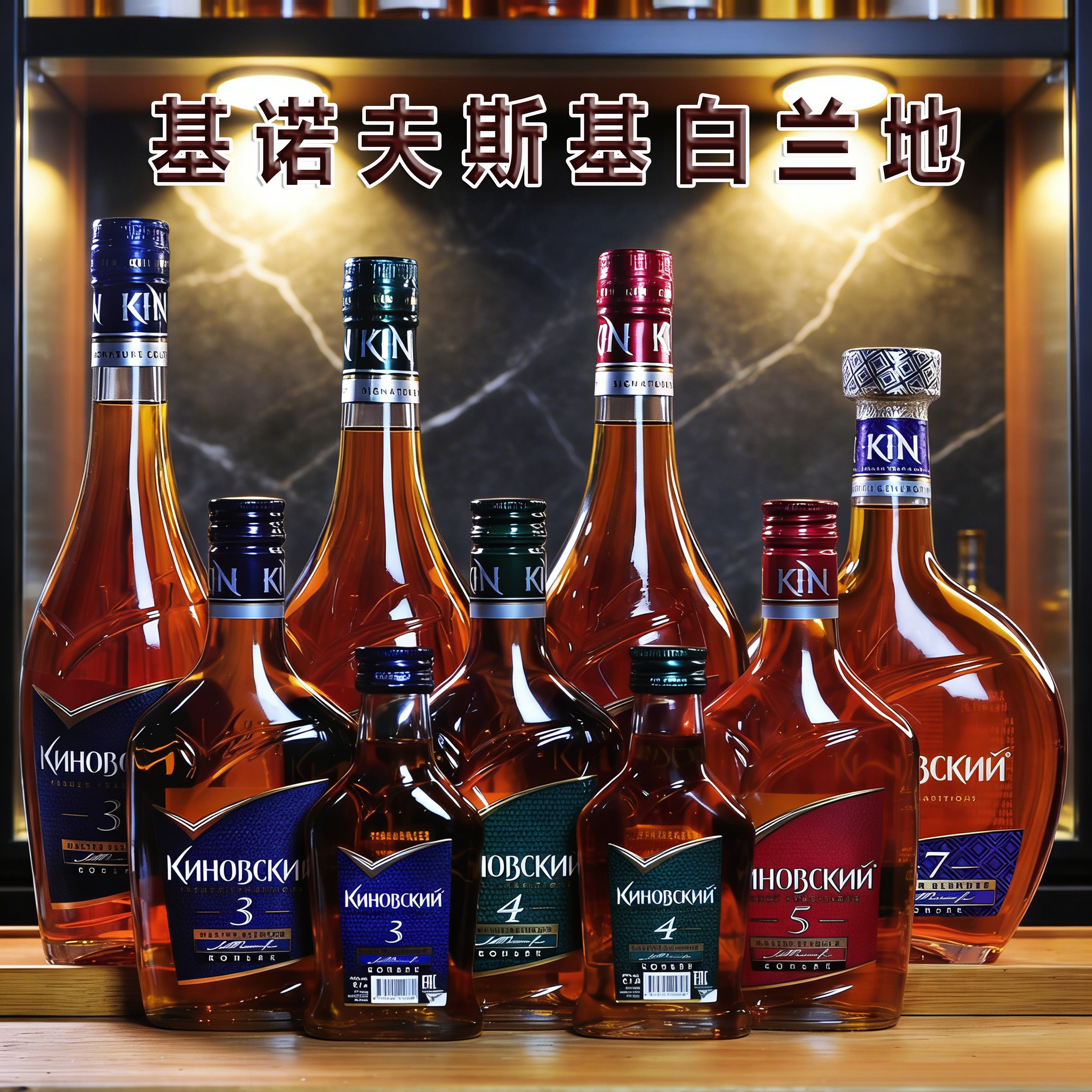 俄罗斯原瓶进口基诺夫斯基白兰地酒保真自饮聚会礼品