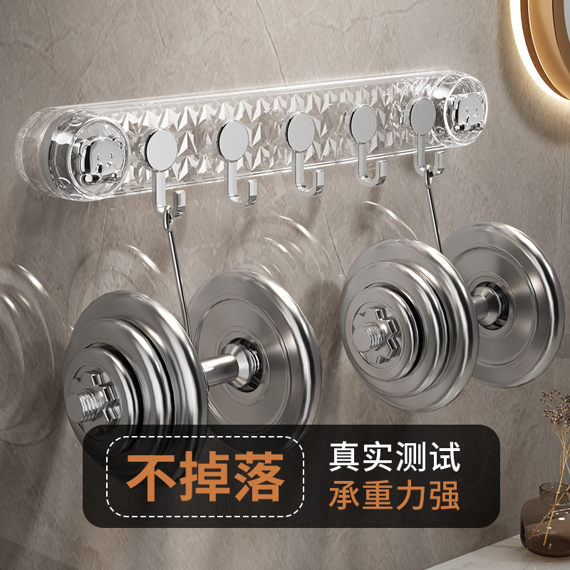 小熊吸盘门后挂钩强力承重粘胶免打孔浴室置物架钩子入户门挂衣架