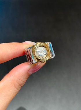 已出欣赏弹簧戒指小飞马古银币弹簧工艺开口设计18k金古币戒指