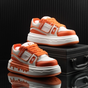 2026春季新款时尚休闲板鞋男款小白鞋高级感潮牌厚底增高透气男鞋