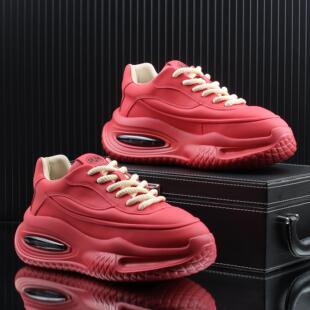 2025冬季新款高级感潮牌加绒保暖老爹鞋男款厚底增高运动休闲男鞋