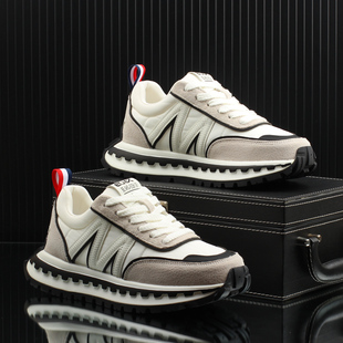 2025新款阿甘鞋男生潮流百搭透气运动休闲鞋厚底增高老爹鞋高级感