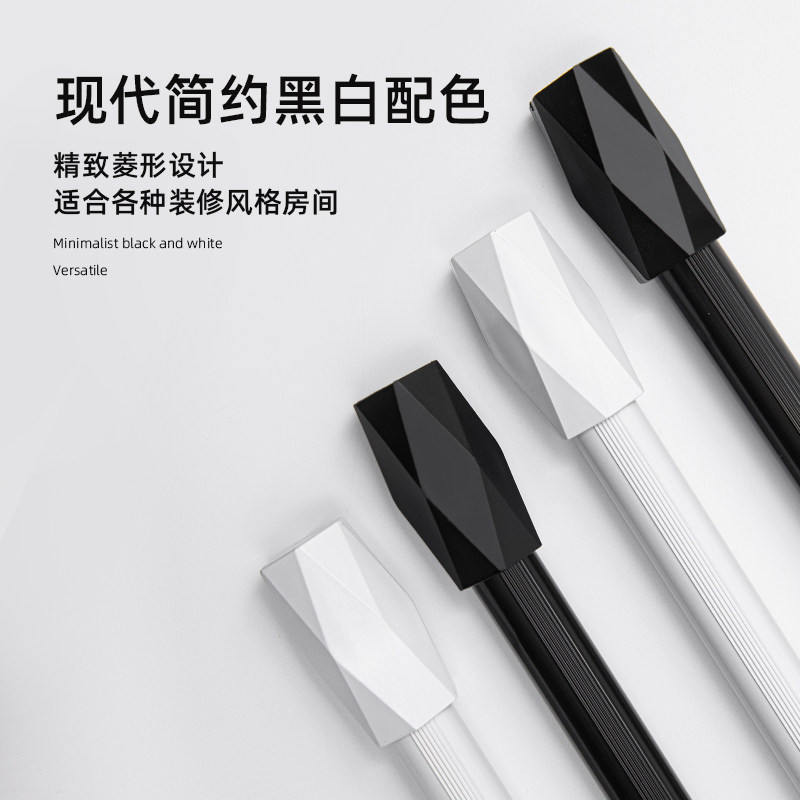 罗马杆窗帘杆窗帘铝合金杆子加厚静音单杆双杆顶装侧装