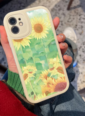 唯美清新文艺少女心向日葵防摔全包软壳手机壳摄像头保护硅胶手机壳适用于NOVA10/9苹果14/14PRO/14PRMAX