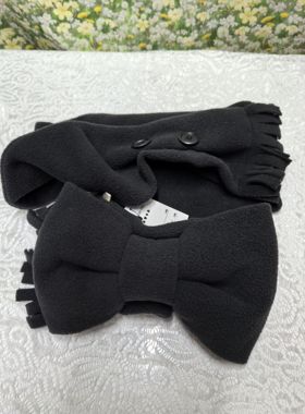 日本手作合集-Tendresse epine蝴蝶结毛绒围脖,约136*12.5cm,国现