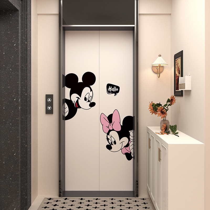 卡通米奇电梯门贴纸一梯一户改造入户门消防火门装饰贴画自粘防水,家居饰品,玻璃膜/贴,淘宝优惠券,粉丝福利购,淘宝优惠卷