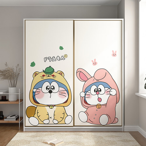 哆啦A梦儿童房装饰改造墙贴