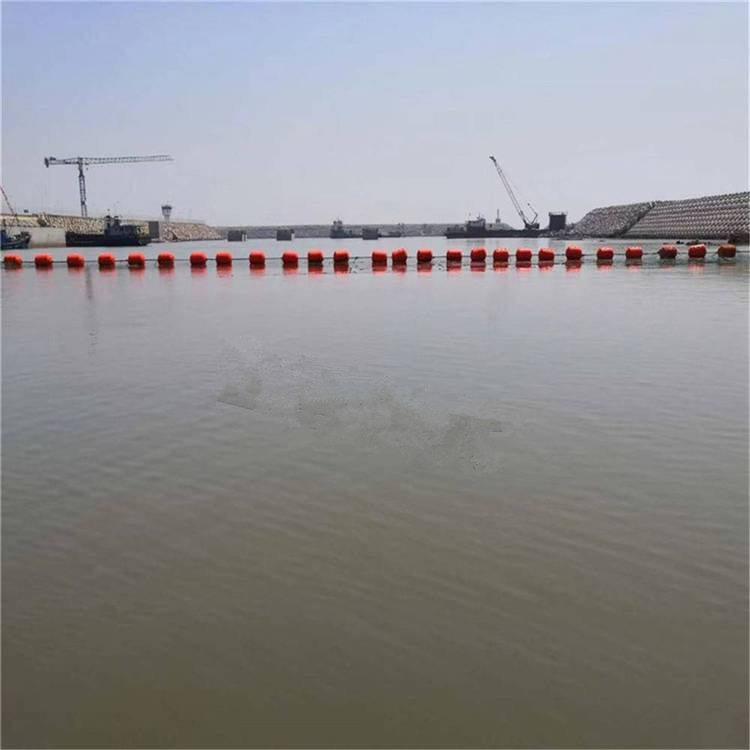 水源地保护区拦船浮筒 水上安全区域隔离浮筒河湾拦船索加工