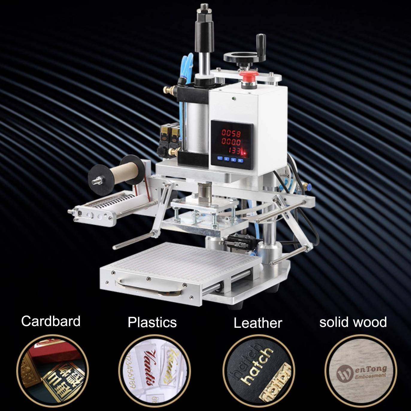 外贸出口台式自动抽屉款烫金机 铝膜印刷机PE塑胶ABS材料热压印机