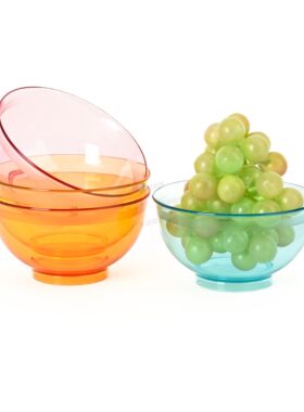特百惠250ml艾丽格晶莹圆碗 家用高颜值可微波甜品碗饭碗冰激淋碗