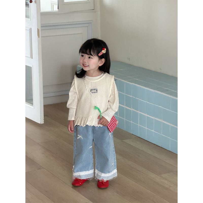 婴儿衣服女童春装韩版时尚套装婴幼儿女宝宝新款春秋款童装牛仔裤