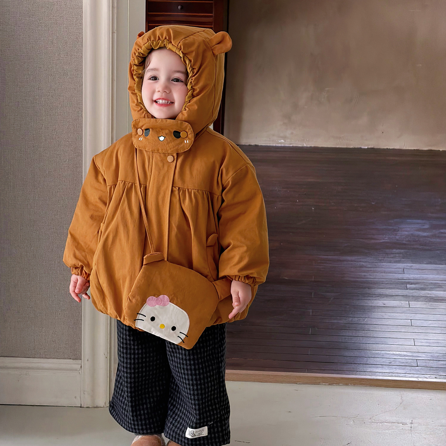 女童棉衣冬季2025新款儿童加绒加厚派克棉服外套保暖宝宝冬装棉袄