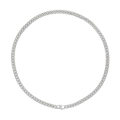 Metallic Silver Cuban Chain Width 5Mm*55Cm