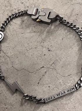 SAZ Hero Chain 原创高街机能风金属安全扣INS男女网红钛钢短项链