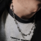 SAZ 欧美ins风朋克重工S形环扣项圈说唱街头钛钢项链男女款 锁骨链