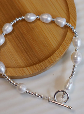 巴洛克珍珠镶嵌简约百搭叠戴日系