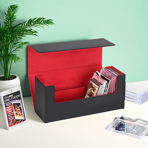 球星卡宝可梦55PT皮质卡砖收纳盒