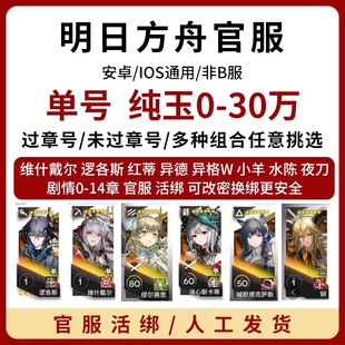 明日方舟官服活绑初始号自抽号未过章已过章维什戴尔夜刀异德自选