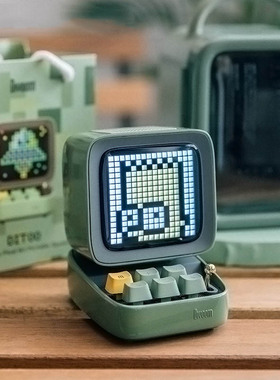 divoom DITOO无线蓝牙音箱复古迷你便携像素电视小音箱创意礼品