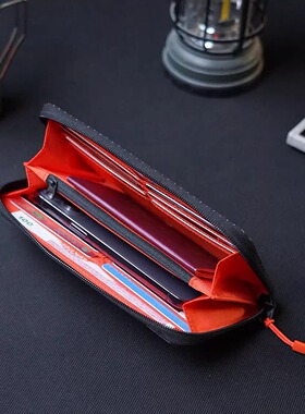 DOOMGEAR长款拉链手机钱包护照包12卡位皮夹零钱袋名片一体手拿包