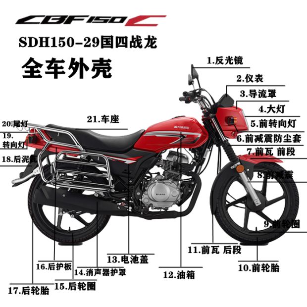 新大洲本田CBF150C前挡泥导流罩