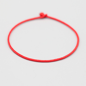 在时光 十二年纯手工编织红绳手链脚链本命年红男女手绳脚绳情侣