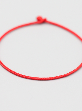 [在时光]十二年纯手工编织红绳手链脚链本命年红男女手绳脚绳情侣