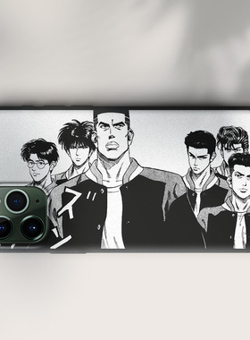 灌篮高手湘北篮球队黑白卡通动漫手机壳适用苹果15华为vivo小米17