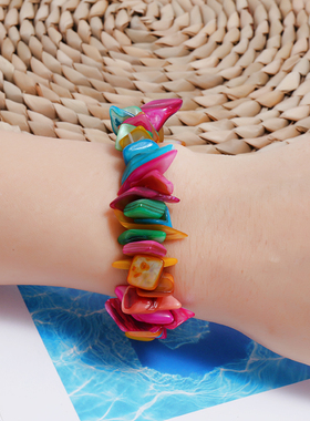 欧美风夸张不规则贝壳手串