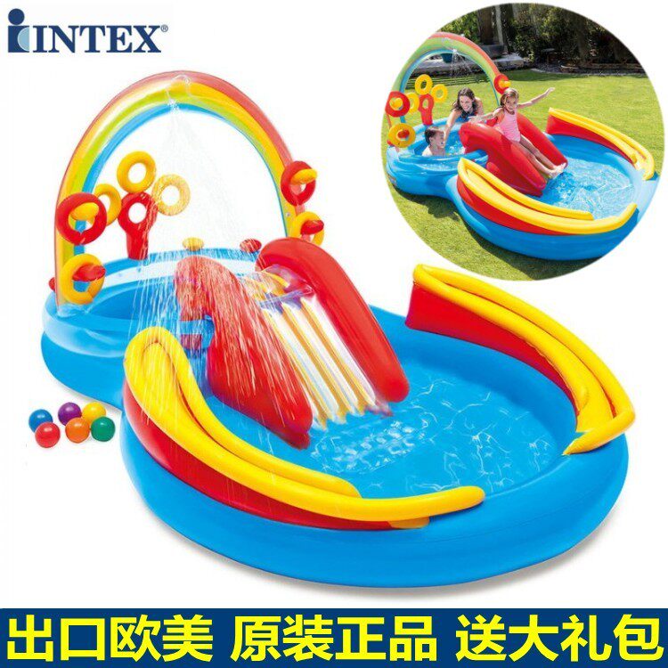 intex轨道别墅戏水充气游泳池