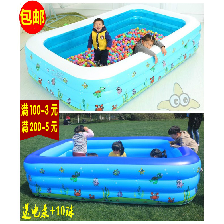 盈泰出口耐曬耐磨特大號充氣游泳池 幼兒園3米3環兒童加高戲水池
