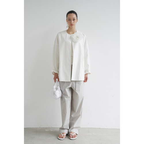 ABow2026竹节肌理圆领宽松上衣