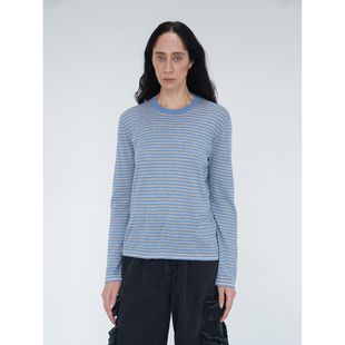 定染 「秋冬」羊绒 2025 双股68支细纱定织条纹针织打底 Bow