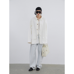 极简老钱无性别多功能口袋工装 「秋」100棉 2025 廓形外套 Bow