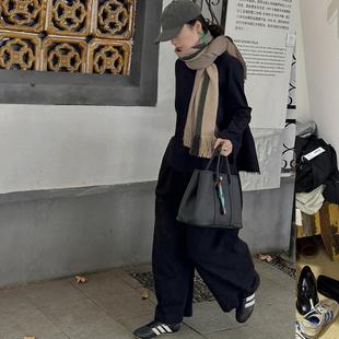 须边宽松禅意套头小衫 「秋冬」日本进口棉 2024 Bow