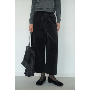 致密棉弹灯芯绒九分裤 「深冬」北欧风简约新疆棉 2025 Bow