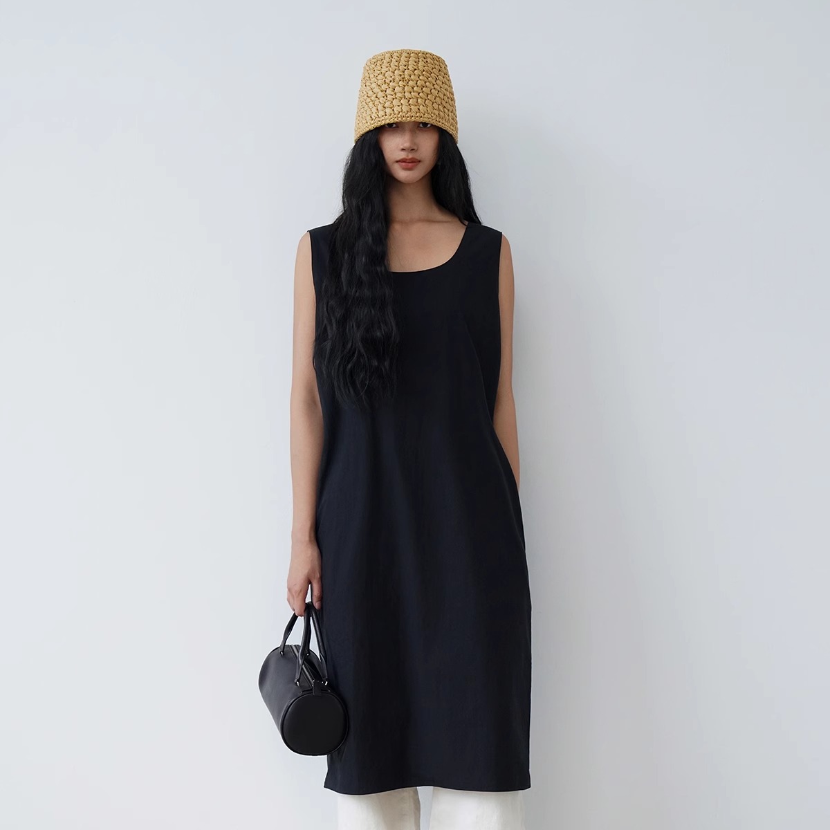 ABow初夏复古极简宽松H版连衣裙