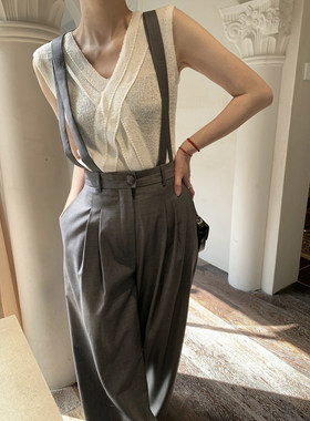 ABow2025夏季V领背心女无袖上衣