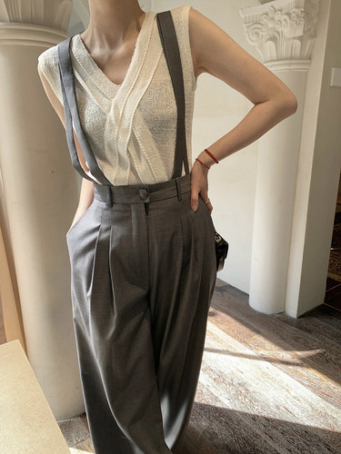 ABow2025夏季V领背心女无袖上衣