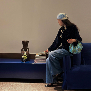 「早春」重磅新中式 2025 真丝丝绒旗袍盘扣优雅宽松外套 Bow