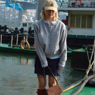 《城市浓缩》春夏新款针织外套宽松慵懒百搭休闲内搭打底开衫毛衣