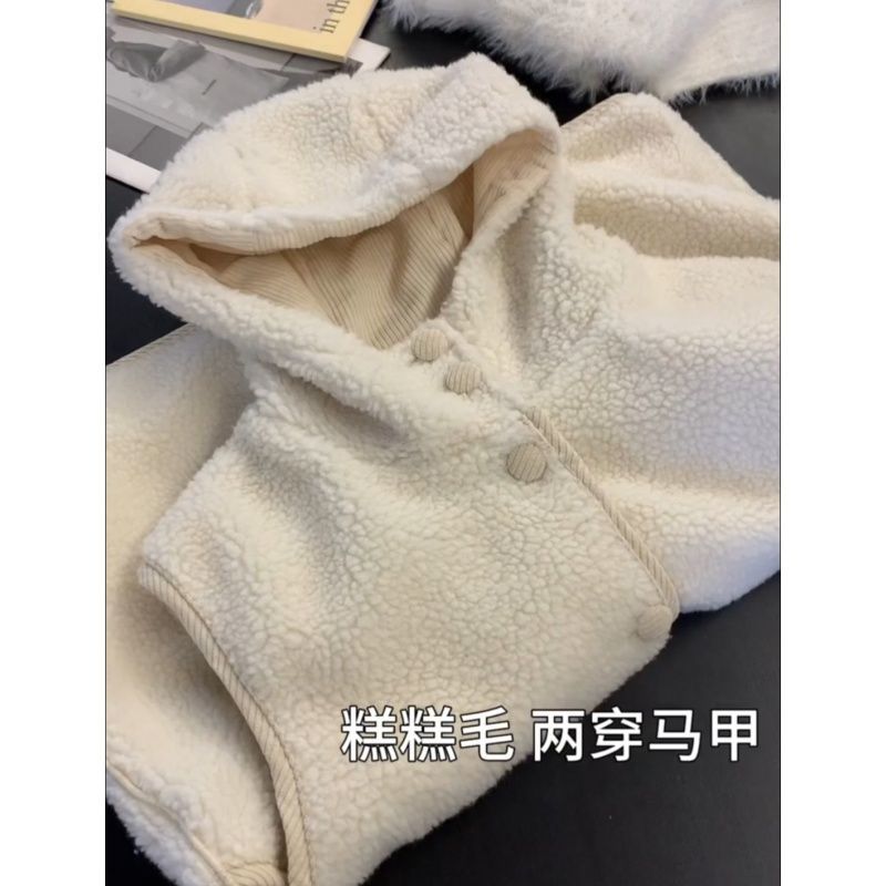 大码300斤气质减龄软糯羊羔绒马甲女秋冬胖m气质宽松叠穿马夹外套