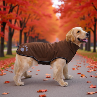 狗狗衣服马甲加厚保暖加绒冬季大狗冲锋衣防雨防掉毛外出金毛柯基