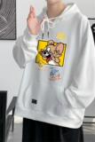 W522-P38卡通印花连帽情侣装春秋卫衣男港风外套宽松班服大码，男装卫衣，电商D310（原电商305）