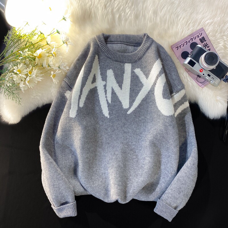 中性风M602-P60风毛衣男宽松韩版潮流个性ins港风针织衫外套潮牌，男装针织衫/毛衣，电商D310（原电商305）