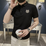 82613短袖T恤男潮牌2021夏季翻领POLO衫潮流精神小伙半袖，男装Polo衫，电商D310（原电商305）